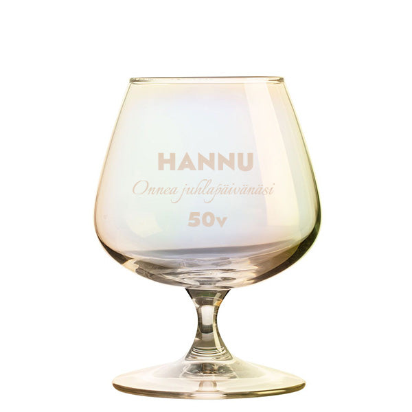 Shiny Gold konjakkilasi 41cl - Tekstikaiverruksella