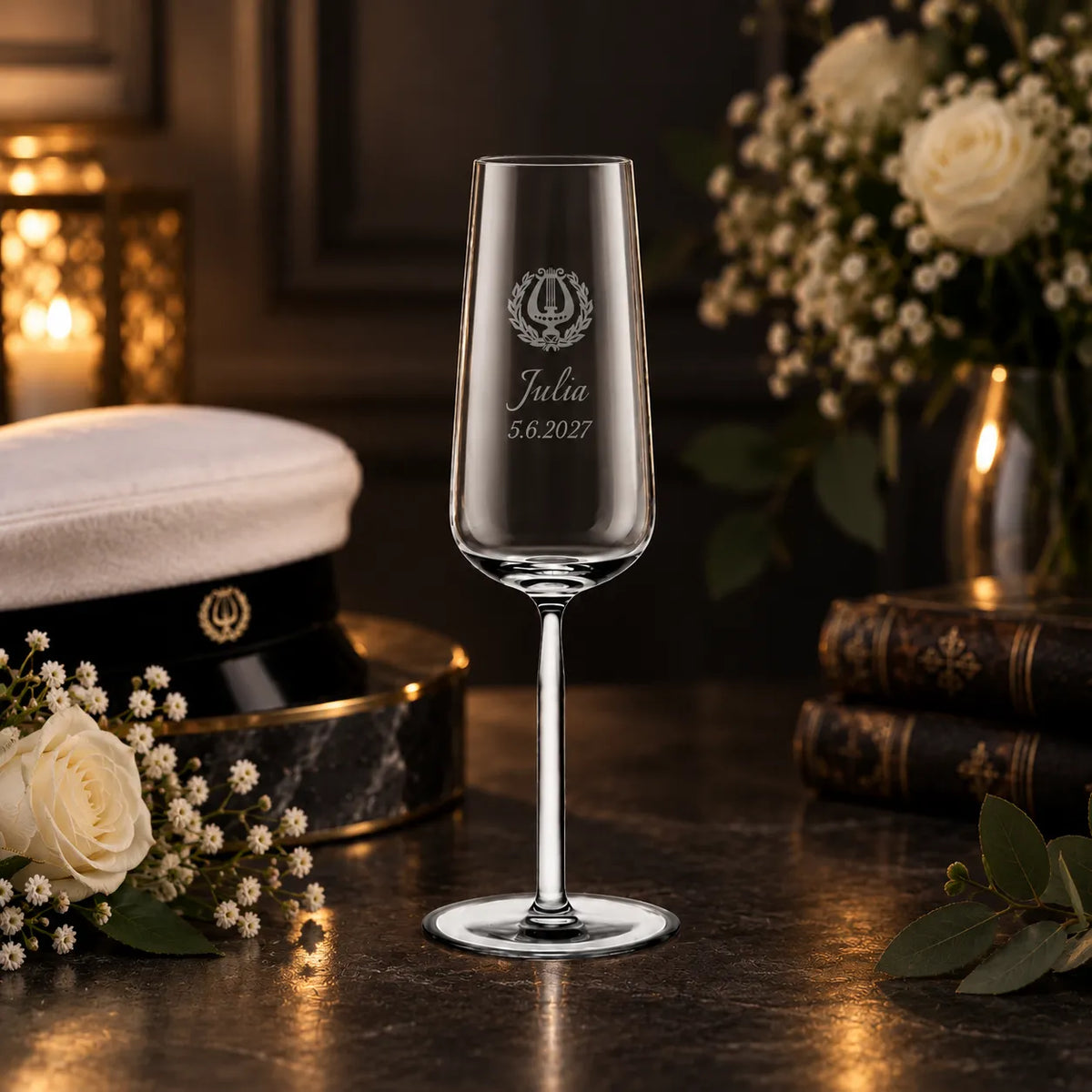 Ylioppilaslasi kaiverruksella (IITTALA SENTA)